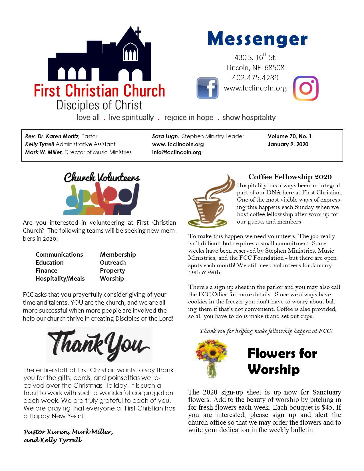 free christian writings for a church newsletters